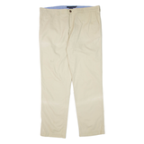 TOMMY HILFIGER Custom Fit Mens Trousers Beige Regular Straight W38 L32