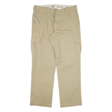 DICKIES Cargo Mens Trousers Beige Regular Straight W36 L32