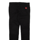 DICKIES Womens Trousers Black Slim Straight W28 L27