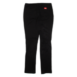 DICKIES Womens Trousers Black Slim Straight W30 L31