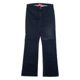 DICKIES Mens Trousers Blue Slim Bootcut W27 L30