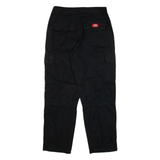 DICKIES Cargo Womens Trousers Black Relaxed Straight W26 L27