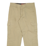 DICKIES Cargo Mens Trousers Beige Relaxed Straight W32 L30