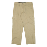 DICKIES Cargo Mens Trousers Beige Relaxed Straight W32 L30