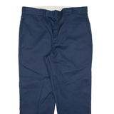 DICKIES Mens Trousers Blue Regular Straight W38 L29
