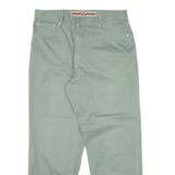 BLUE RIVER Mens Trousers Green Relaxed Straight W34 L27