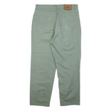BLUE RIVER Mens Trousers Green Relaxed Straight W34 L27