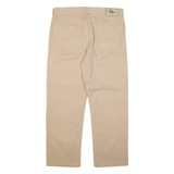 GO WEST Mens Trousers Beige Regular Straight W34 L27