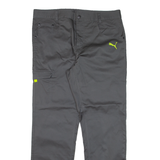 PUMA Womens Trousers Grey Regular Straight W38 L33