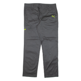 PUMA Womens Trousers Grey Regular Straight W38 L33