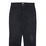 DICKIES Mens Trousers Black Regular Straight W32 L32
