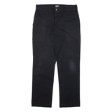 DICKIES Mens Trousers Black Regular Straight W32 L32
