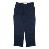DICKIES Mens Trousers Blue Regular Straight W34 L30