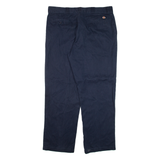 DICKIES Mens Trousers Blue Regular Straight W40 L32