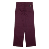 DICKIES Mens Trousers Maroon Regular Straight W28 L30