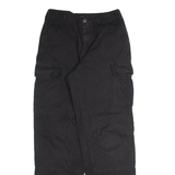 BAC Cargo Mens Trousers Black Regular Straight W26 L30