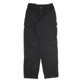 BAC Cargo Mens Trousers Black Regular Straight W26 L30