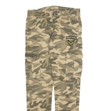 ERGET Cargo Camo Mens Trousers Green Slim Tapered W30 L30