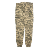 ERGET Cargo Camo Mens Trousers Green Slim Tapered W30 L30