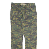 CIPO & BAXX Camo Mens Trousers Green Slim Tapered W30 L32