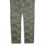 CIPO & BAXX Camo Mens Trousers Green Slim Tapered W30 L32