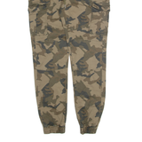 FSBN Camo Jogger Mens Trousers Green Slim Tapered W28 L28