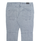 RAINBOW Mens Jeans Grey Loose Straight Stone Wash W38 L30