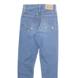 LEVI'S Distressed Girls Jeans Blue Regular Straight Stone Wash W24 L26