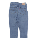 LEVI'S 721 High Rise Womens Jeans Blue Slim Skinny Stone Wash W26 L30