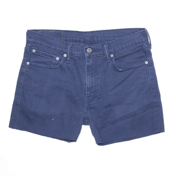 LEVI'S 511 Denim Blue Regular Cut-Off Shorts Womens M W32