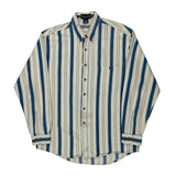 New River Striped Shirt - Large Beige Cotton