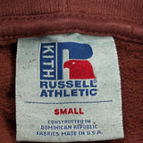Russell Athletic Hoodie - Small Brown Cotton