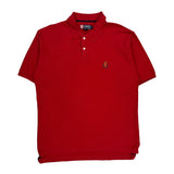 Chaps Ralph Lauren Polo Shirt - Large Red Cotton