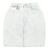 CODE NOUVEAU Womens Straight Skirt Blue Knee Length Denim XXS