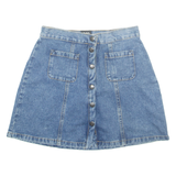 BDG URBAN OUTFITTERS Buttoned Womens A-Line Skirt Blue Short Denim XS