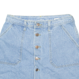 Womens A-Line Skirt Blue Short Denim M