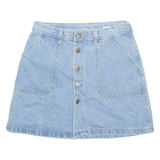 Womens A-Line Skirt Blue Short Denim M
