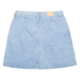 Womens A-Line Skirt Blue Short Denim M