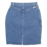 Womens Straight Skirt Blue Knee Length Denim S