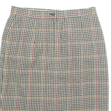 DAVID.N Womens Pencil Skirt Brown Midi Wool Check M