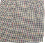DAVID.N Womens Pencil Skirt Brown Midi Wool Check M