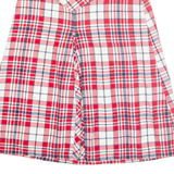 Womens A-Line Skirt Red Midi Wool Check S