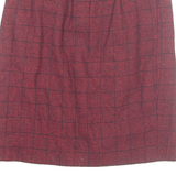 PENDLETON Womens Pencil Skirt Red Midi Wool Gingham S