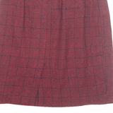 PENDLETON Womens Pencil Skirt Red Midi Wool Gingham S