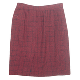 PENDLETON Womens Pencil Skirt Red Midi Wool Gingham S