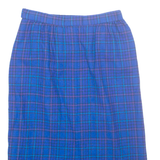 PENDLETON Womens Pencil Skirt Blue Midi Wool Check S