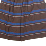 ERMANE Womens A-Line Skirt Brown Midi Wool Check M