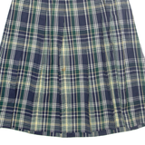 TALBOTS Womens Pleated Skirt Green Midi Wool Check M