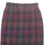 NORTON MCNAUGHTON Womens Pencil Skirt Green Midi Wool Check UK 10