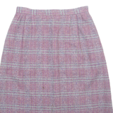 KORET Womens A-Line Skirt Purple Midi Wool Check M